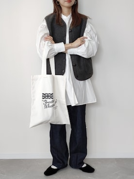 「Lee（リー）のアイテム（セットアップ）」を使った、HALさん（レディース・162cm）の秋コーディネート