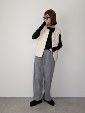 「アイテム（スウェットパンツ）」を使った、HALさん（レディース・162cm）の冬コーディネート