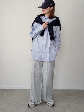 「アイテム（スウェットパンツ）」を使った、HALさん（レディース・162cm）の春コーディネート