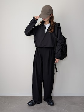 「アイテム（帽子）」を使った、HALさん（レディース・162cm）の夏コーディネート