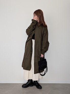 「アイテム（モッズコート）」を使った、HALさん（レディース・162cm）の秋コーディネート