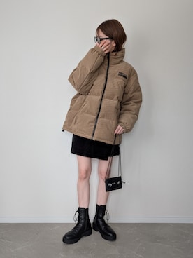 「アイテム（ダウンジャケット/コート）」を使った、HALさん（レディース・162cm）の秋コーディネート