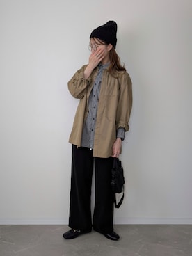 「アイテム（帽子）」を使った、HALさん（レディース・162cm）の秋コーディネート