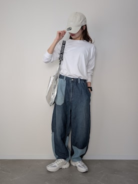 「アイテム（エコバッグ/サブバッグ）」を使った、HALさん（レディース・162cm）の秋コーディネート