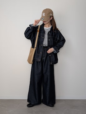 「Gジャン」｜HALさん（レディース・162cm）の秋コーディネート