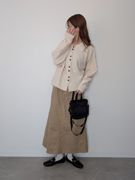 「アイテム（ローファー）」を使った、HALさん（レディース・162cm）の秋コーディネート