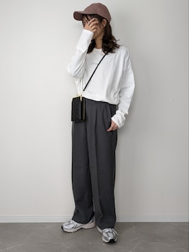 「春服デビュー宣言」｜「アイテム（キャップ）」を使った、HALさん（レディース・162cm）の春コーディネート