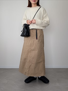 「SUBU(スブ)のアイテム」を使った、HALさん(レディース・162cm)の冬コーディネート