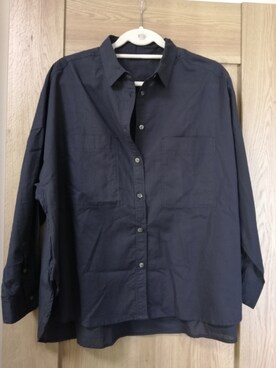 「???のアイテム（トップス、ブルー系）」を使った、mnさん（レディース・156cm）の秋コーディネート