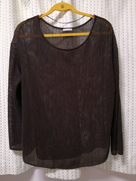 「GU（ジーユー）のアイテム（トップス、ブラウン系）」を使った、mnさん（レディース・156cm）の秋コーディネート