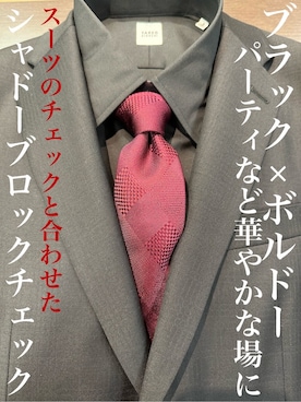 「アイテム（ビジネスシャツ、ブラック系）」を使った、Uさん（メンズ・171cm）の春コーディネート