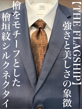 「TAKEO KIKUCHI（タケオキクチ）のシャイニーシャークピンヘッド スーツ/3ピース対応可（スーツセット、ブルー系）」を使った、Uさん（メンズ・171cm）の冬コーディネート