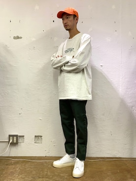 「Saturdays NYC（サタデーズ ニューヨークシティ ）のアイテム（キャップ）」を使った、RYOJIさん（メンズ・174cm）の秋コーディネート