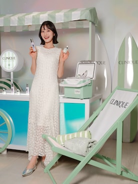 「ZARA（ザラ）のアイテム（ワンピース/ドレス）」を使った、吉田南歩さん（レディース・161cm）の秋コーディネート