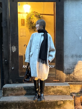 「WILLFULLY（ウィルフリー）のアイテム」を使った、吉田南歩さん（レディース・161cm）の冬コーディネート