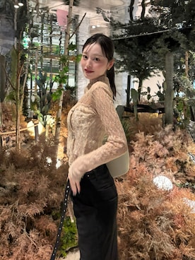 「Knuth Marf（クヌースマーフ）のアイテム」を使った、吉田南歩さん（レディース・161cm）の春コーディネート