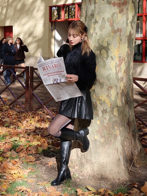 Louise ルーイ ブロックヒールロングブーツ（ブーツ）｜CHARLES