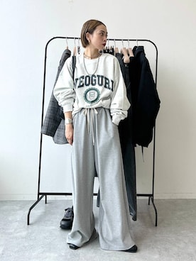 「アイテム（スウェット）」を使った、meiさん（レディース・154cm・20代）の秋コーディネート