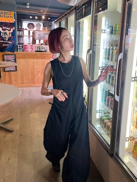 「アイテム（サロペット/オーバーオール）」を使った、meiさん（レディース・154cm）の夏コーディネート