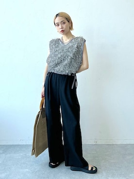 「アイテム（タンクトップ）」を使った、meiさん（レディース・154cm・20代）の夏コーディネート