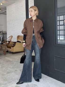 「アイテム（ブルゾン）」を使った、meiさん（レディース・154cm・30代）の秋コーディネート