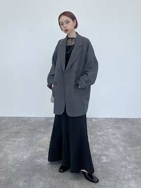 「アイテム（スリッポン）」を使った、meiさん（レディース・154cm）の冬コーディネート