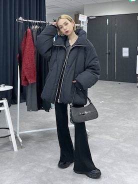 「アイテム（ローファー）」を使った、meiさん（レディース・154cm・30代）の冬コーディネート