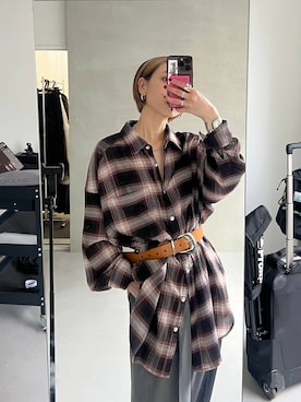 「アイテム（ベルト）」を使った、meiさん（レディース・154cm・30代）の夏コーディネート