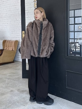 「アイテム（ブルゾン）」を使った、meiさん（レディース・154cm・30代）の冬コーディネート