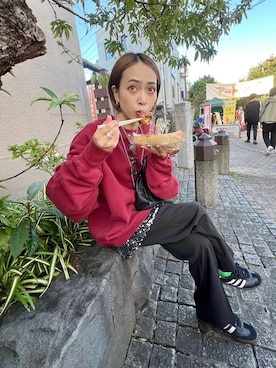 「アイテム（スウェット）」を使った、meiさん（レディース・154cm・30代）の秋コーディネート