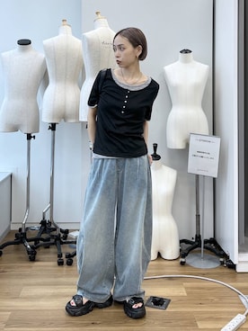 「PAGEBOY（ページボーイ）のアイテム（パンツ）」を使った、meiさん（レディース・154cm）の春コーディネート