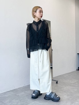 「アイテム（ベスト）」を使った、meiさん（レディース・154cm・30代）の春コーディネート
