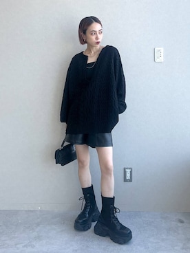 「アイテム（アンダーウェア）」を使った、meiさん（レディース・154cm）の秋コーディネート