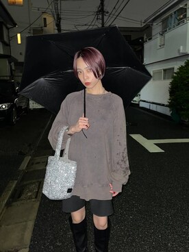「アイテム（スウェット）」を使った、meiさん（レディース・154cm・30代）の秋コーディネート