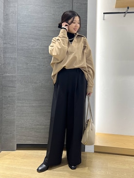 「アイテム（チョーカー）」を使った、つぼみさん（レディース・155cm）の秋コーディネート