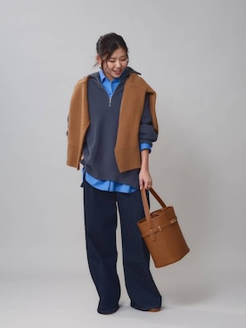 「BARNYARDSTORM（バンヤードストーム）のアイテム（デニムパンツ）」を使った、つぼみさん（レディース・155cm）の秋コーディネート