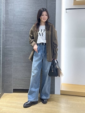 「アイテム（キーホルダー、ブラウン系）」を使った、つぼみさん（レディース・155cm）の冬コーディネート