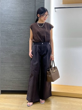 「アイテム（チノパンツ）」を使った、つぼみさん（レディース・155cm・20代）の夏コーディネート