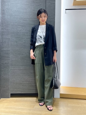 「アイテム（チノパンツ）」を使った、つぼみさん（レディース・155cm・20代）の夏コーディネート