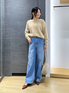 「BARNYARDSTORM（バンヤードストーム）のアイテム（デニムパンツ）」を使った、つぼみさん（レディース・155cm）の秋コーディネート