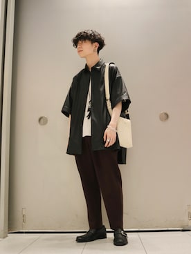 「Lui's（ルイス）のアイテム（シューズ）」を使った、ヤマモトさん（メンズ・170cm）の夏コーディネート