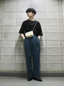 「Lui's（ルイス）のアイテム（シューズ）」を使った、ヤマモトさん（メンズ・170cm）の夏コーディネート
