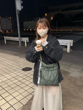 「シアーワンピース」｜「アイテム（スウェット）」を使った、abe kanonさん（レディース・158cm）の秋コーディネート