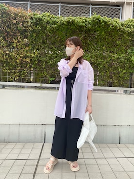 「ピンクストライプ」｜abe kanonさん（レディース・158cm）の春コーディネート