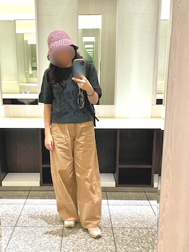 「coca（coca）（コカ）のアイテム（トップス）」を使った、イトさん（レディース・158cm）の夏コーディネート
