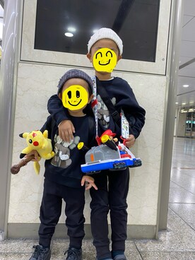 「WEGO（ウィゴー）のアイテム（帽子）」を使った、★mrik☆さん（キッズ・122cm）の秋コーディネート
