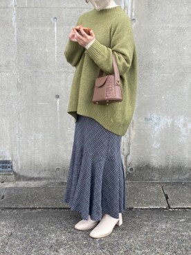 「archives（アルシーヴ）のアイテム（ブーツ）」を使った、のぞみさん（レディース・158cm）の秋コーディネート