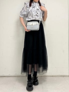 「アイテム（バッグ、ブルー系）」を使った、SAMANTHAVEGAStaffさん（レディース・158cm）の夏コーディネート