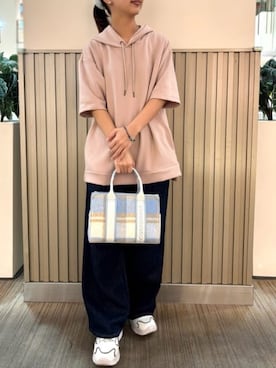 「ロゴテープ」｜SAMANTHAVEGAStaffさん（レディース・153cm）の秋コーディネート