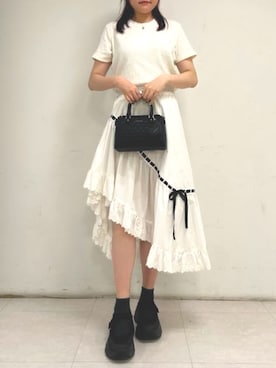 「アイテム（ボストンバッグ）」を使った、SAMANTHAVEGAStaffさん（レディース・172cm）の夏コーディネート